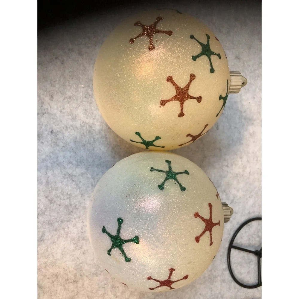 Lot of 2 ~ Jumbo Christmas Ornaments ~ 6.5